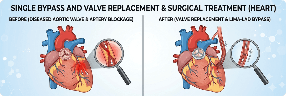 Single Bypass and Valve Replacement