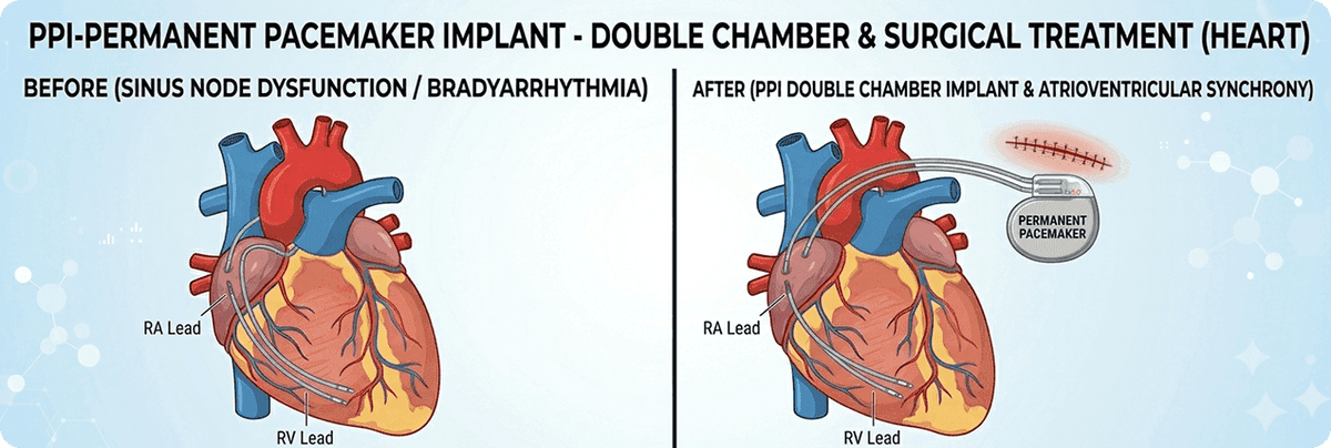 PPI-Permanent Pacemaker Implant - Double Chamber